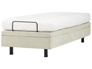 Adjustable Bed without Headboard Fabric DUKE II 90 x 200 cm (EU Single) Beige_988208