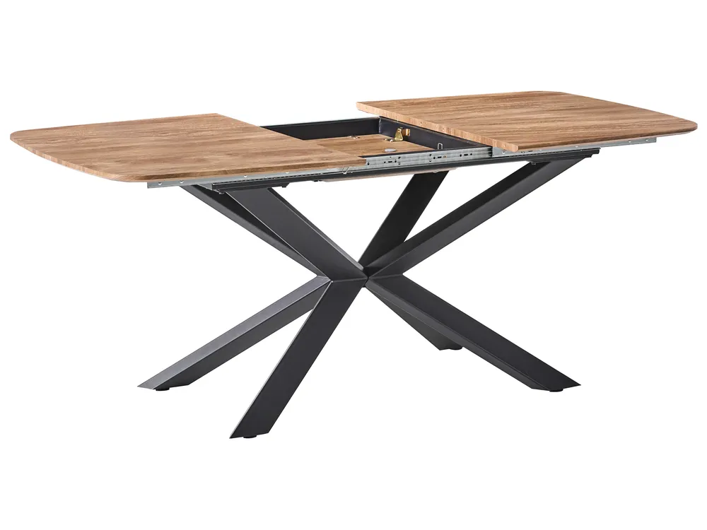 Extending Dining Table GAIRDNER Brown 140/180 cm 90 cm_1029159
