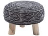 Hocker Makramee Baumwolle graphitgrau MUNDRA_797546