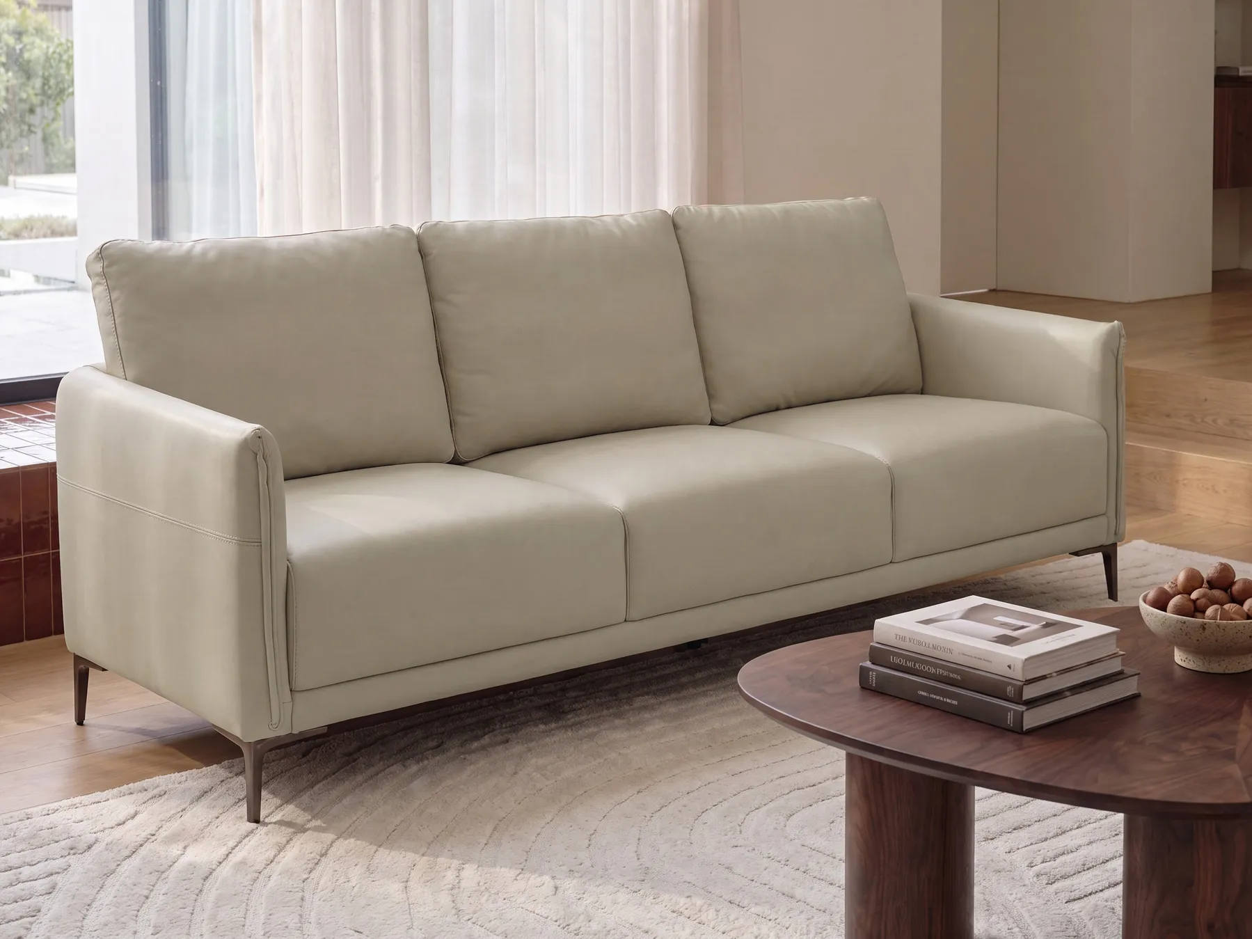 Sofa dla 3 osób CILENS Jasnobeżowy_1117265