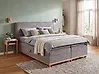 Divan Bed with Storage DYNASTY Fabric Taupe 160 x 200 cm (EU King Size)