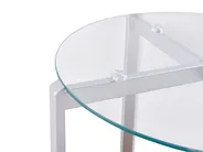 Side Table LOVELL Tempered Glass Silver_937300