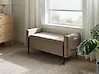 Upholstered Storage Bench LEWES Fabric Beige