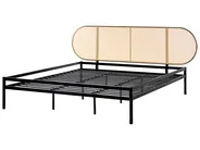 Bed PE Rattan BOULIN 180 x 200 cm (EU Super King) Black_976737