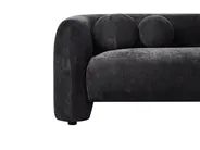 Set da salotto 4 posti LEIREN Ciniglia Nero_1028717
