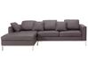 Right Hand Leather Corner Sofa Brown OSLO_693528