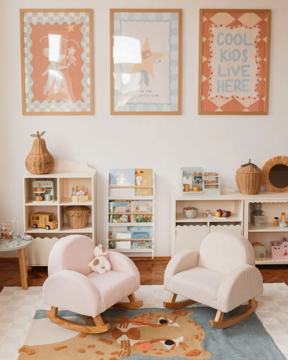 Kids Rocking Chair HUG Boucle Light Beige_1113148