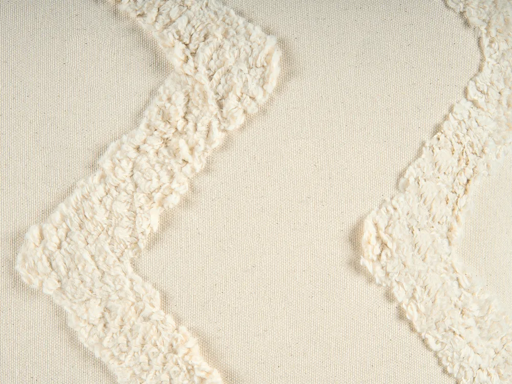 2 db díszpárna CERINTHE 40 x 60 cm Pamut Világosbézs Cikk-cakk mintás_835176
