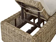 Leżak ogrodowy z poduszką PALESE Rozkładany Rattan Naturalny_928120