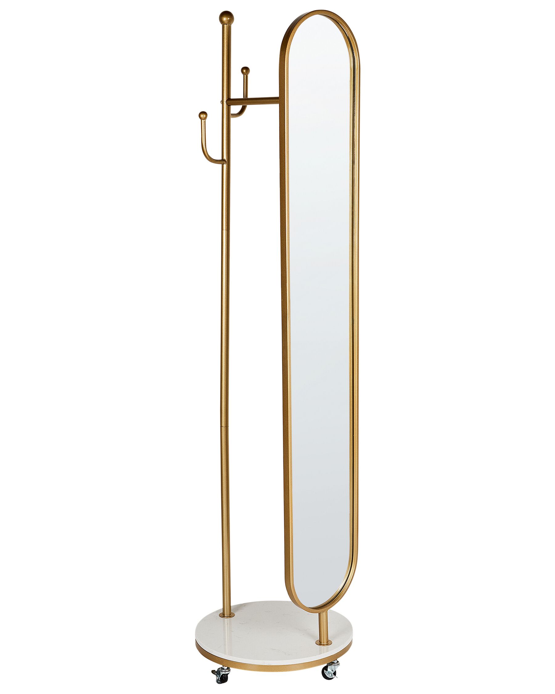 Coat Stand with Mirror Gold LORENA_935080