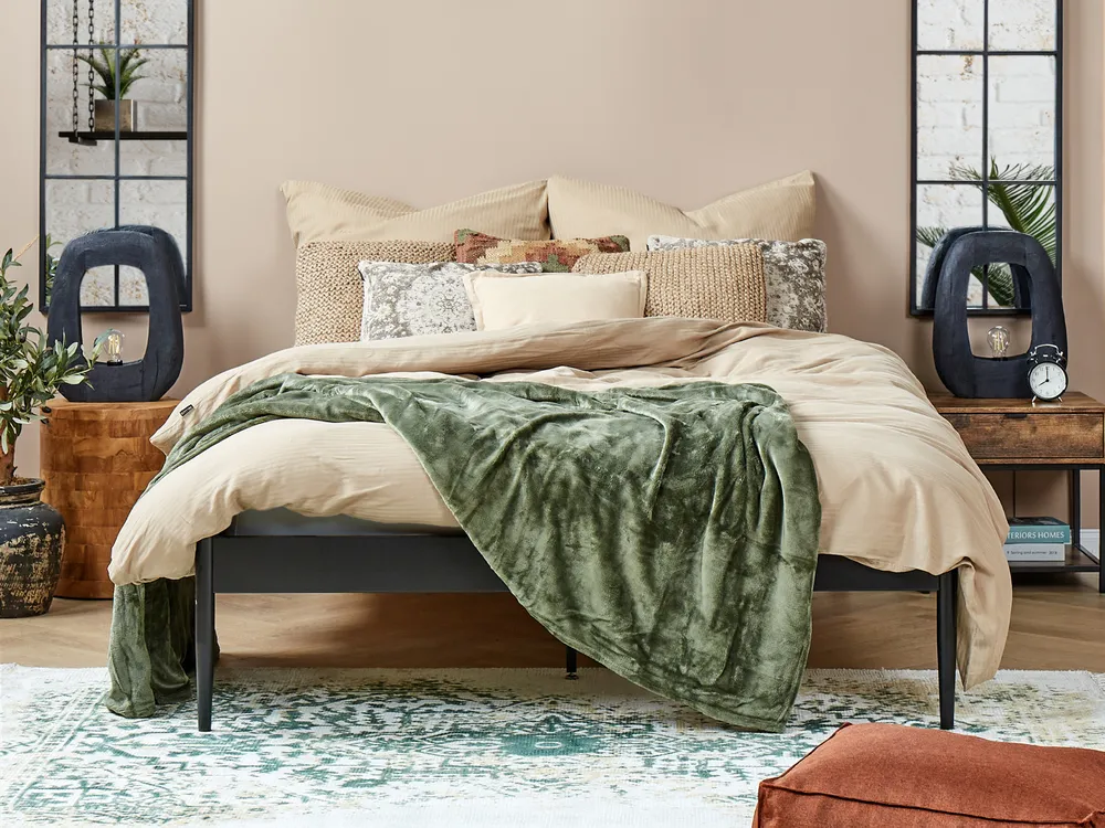 Bed Metal VAURS 180 x 200 cm (EU Super King) Black_879250