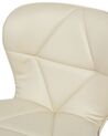 Barhocker Kunstleder beige höhenverstellbar 2er Set VALETTA_782072