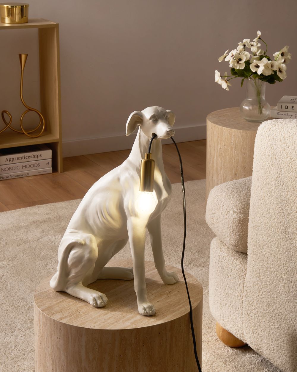 Lampe à poser Chien SPRINT Blanc