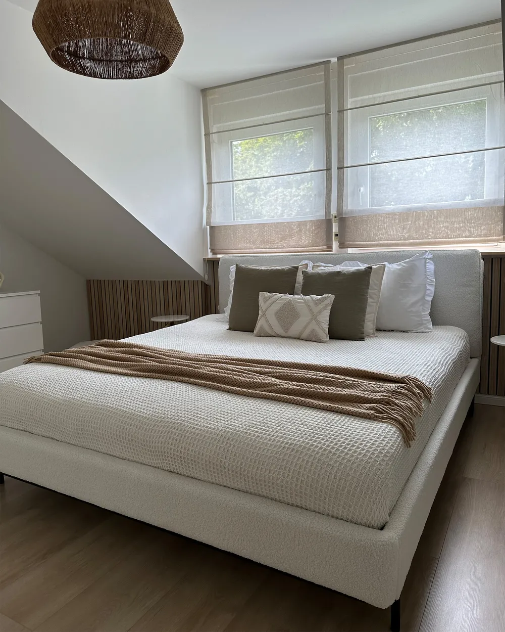 Letto Tessuto CORIO 160 x 200 cm Grigio chiaro_946394