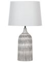 Lampada da tavolo ceramica grigio e crema 66 cm GEORGINA_822367