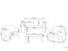 Set da giardino rattan sintetico bianco sporco 4 posti VITTORIA_930724