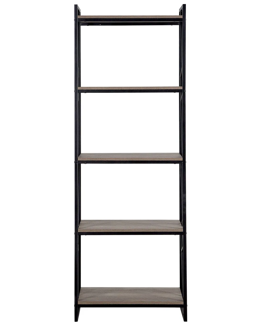 Regał na książki 5 półek FORRES 184 cm Brązowy/ czarny_726037