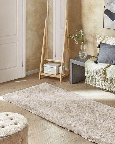 Shaggy Runner Rug 80 x 300 cm Light Beige KAPAN