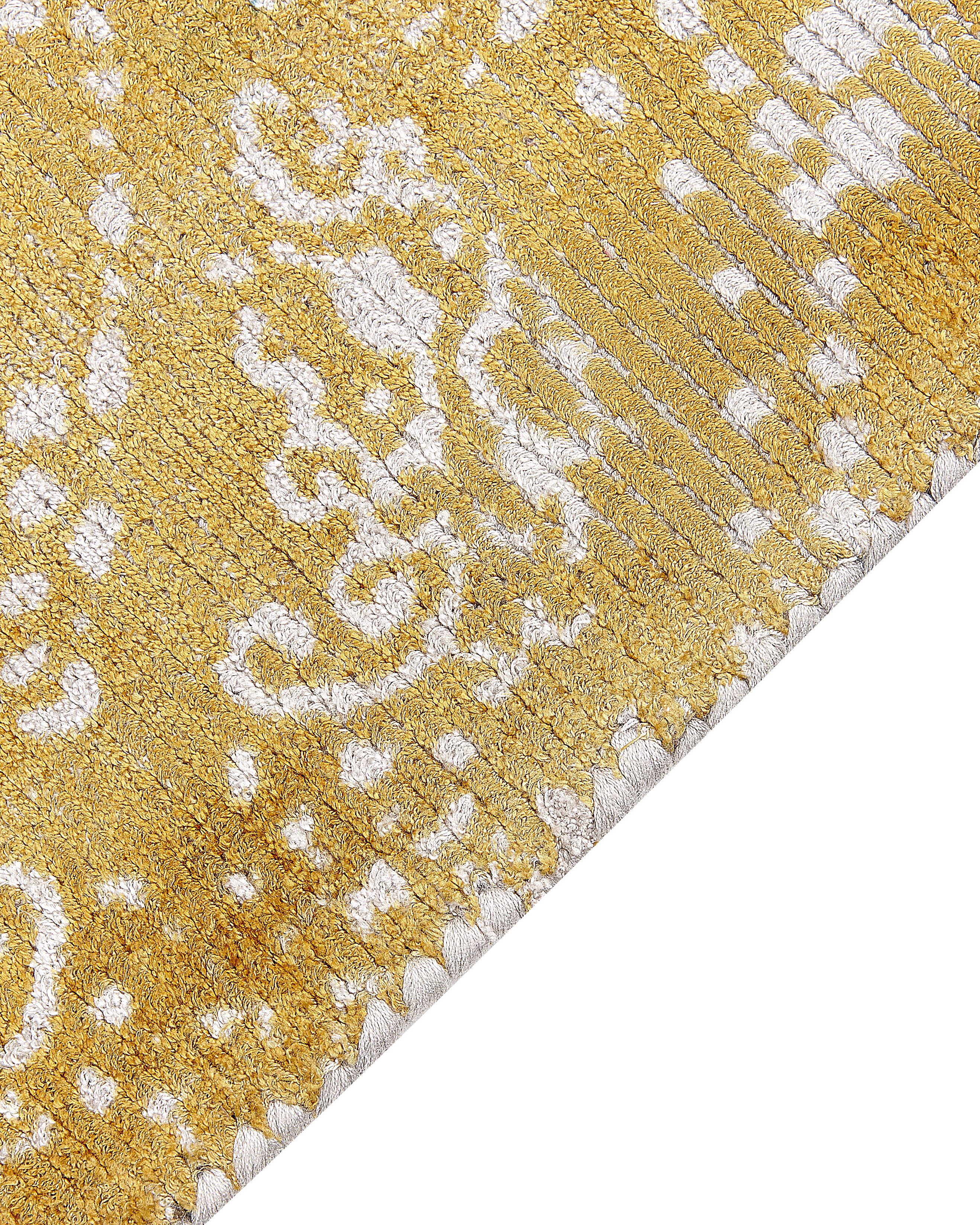 Viskózový koberec 160 x 230 cm žltá/béžová BOYALI_836800
