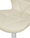 Barhocker Kunstleder beige höhenverstellbar 2er Set VALETTA_782073