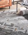 Leather Area Rug 140 x 200 cm Grey DARA_782426