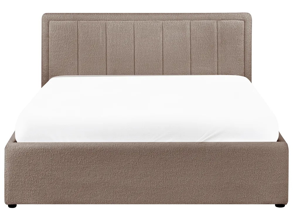 Ottoman Bed MONTLAUR Boucle Taupe 140 x 200 cm (EU Double)_958574