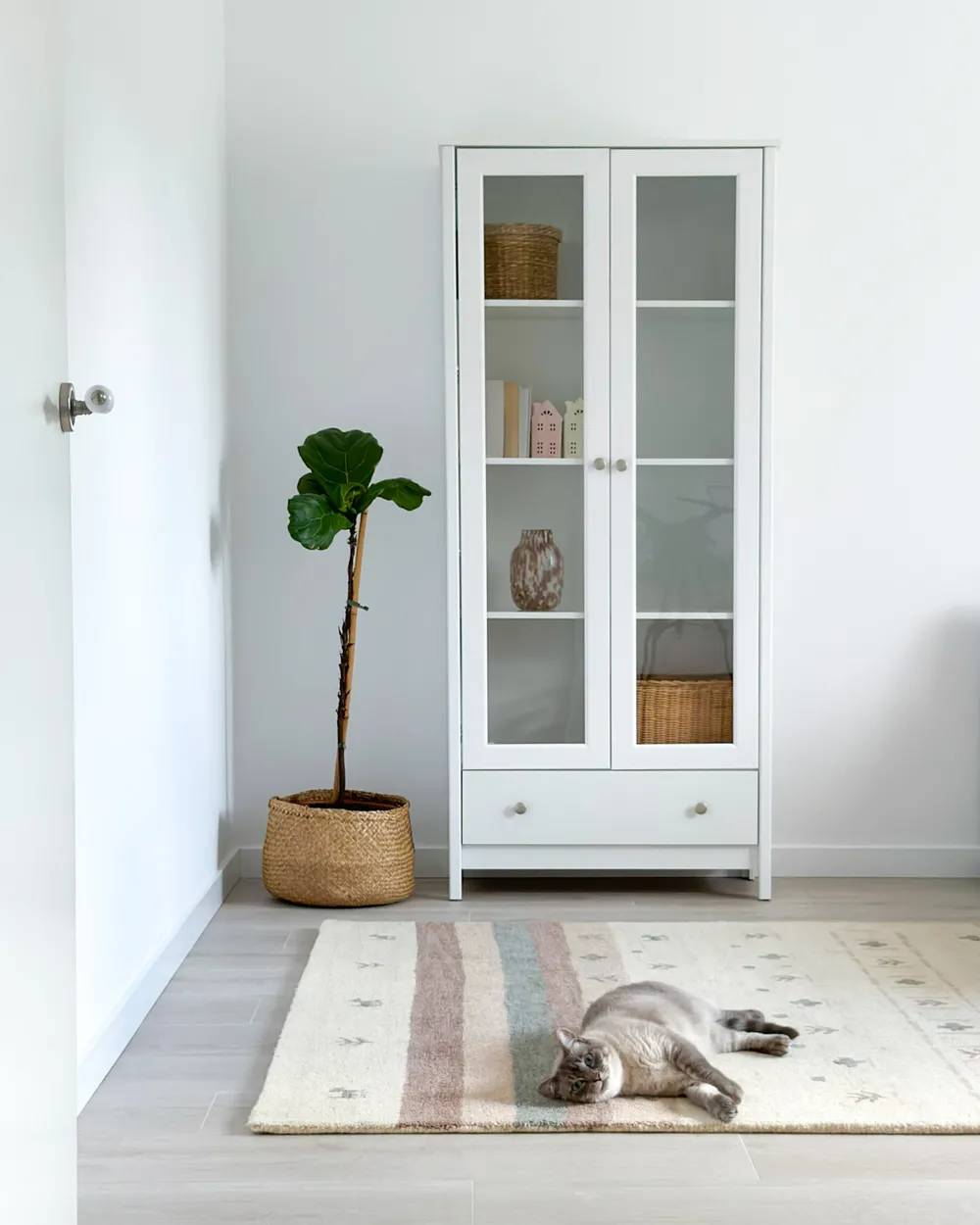Rug KARLI Beige 160 x 230 cm Gabbeh Wool_1018063