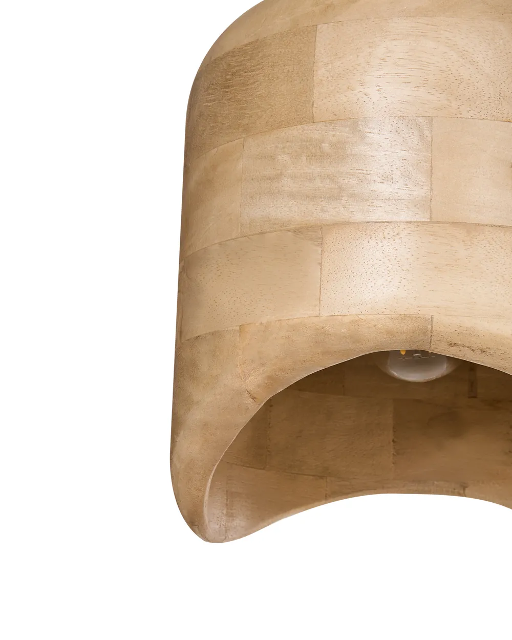 Pendant Lamp PANDU Mango Wood Light Brown_986445