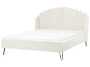 Bett mit Lattenrost Bouclé AMBILLOU 140 x 200 cm Cremeweiß_967567