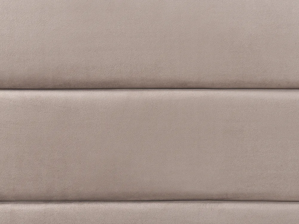 Bett mit Stauraum ROUEN Samtstoff Taupe 140 x 200 cm_843837