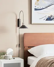 Wall Lamp SISSA Adjustable Metal Black_898755