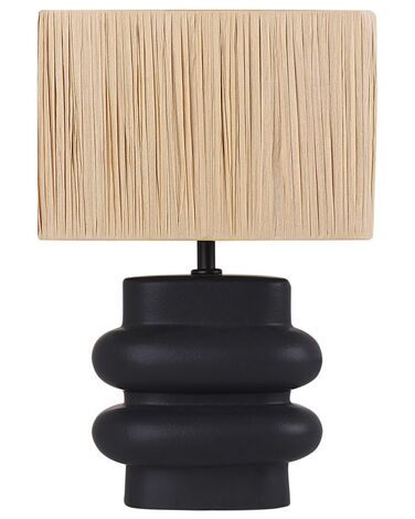 Lámpara de mesa de cerámica negra JUDY
