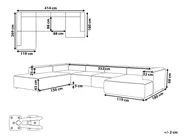 Modular Corner Sofa 5 Seater ARDAL Boucle Off-White Right Hand_908656