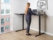 Electric Adjustable Corner Desk DESTINES 160 cm 109 cm Black Left Hand_927782