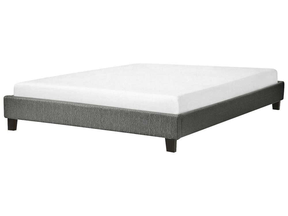 Bed without Headboard Fabric ROANNE 160 x 200 cm (EU King Size) Grey