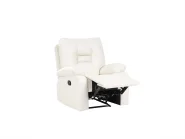 Manual Recliner Living Room Set 4 Seater BERGEN Faux Leather White_1064740