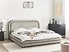 Bed Faux Linen LAVARDENS 180 x 200 cm (EU Super King) Taupe