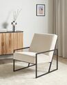 Fauteuil fluweel lichtbeige DELARY_934742