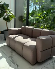 Modulsofa 2-Sitzer MAKSABERG Stoff Taupe_1174034