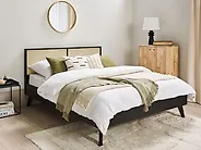 Bed Rattan MONPAZIER 160 x 200 cm (EU King Size) Black_1172854