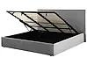 Ottoman Bed LORIENT Velvet Light Grey 180 x 200 cm (EU Super King)
