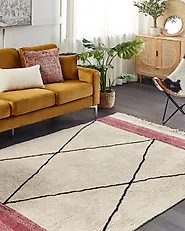 Tapis AFSAR Beige clair 140 x 200 cm Coton_1180019