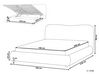 Buklé posteľ s úložným priestorom 160 x 200 cm biela BLAGNAC_897416