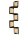 4 Tier Corner Wall Shelf Black ALDER_935021