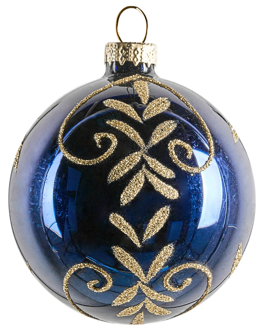 Set of 35 Baubles ICEDROP Glass Blue/ Gold_1028530