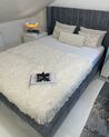 Sametová postel 140 x 200 cm šedá VILLETTE_904385