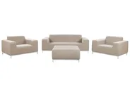 Garden Lounge Set with Table 5 Seater ROVIGO Beige_784664