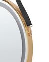 LED Wall Mirror with Bluetooth Speaker ⌀ 60 cm Gold DAROIS_932305