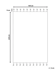 Tappeto ERLER Beige chiaro 160 x 230 cm Cotone_840023