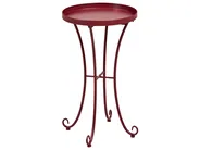 Stolik pomocniczy ogrodowy CAVINIA 40 cm 40 cm Metal Burgundowy_1016318